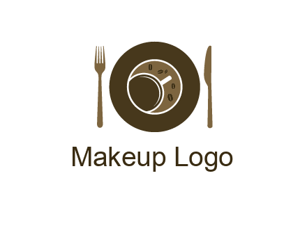 crockery incorporated with coffee cup and beans logo