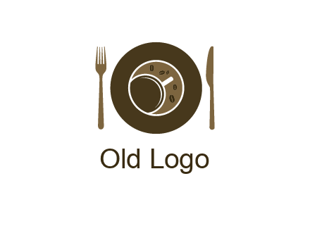 crockery incorporated with coffee cup and beans logo