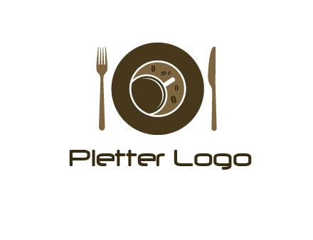 crockery incorporated with coffee cup and beans logo