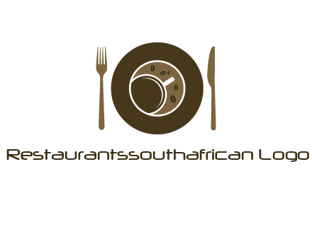crockery incorporated with coffee cup and beans logo