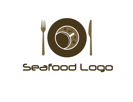 crockery incorporated with coffee cup and beans logo