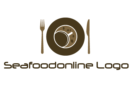 crockery incorporated with coffee cup and beans logo