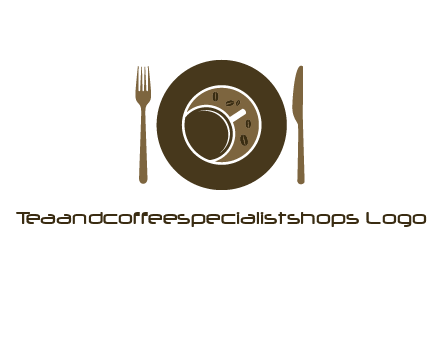 crockery incorporated with coffee cup and beans logo