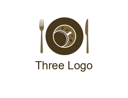 crockery incorporated with coffee cup and beans logo