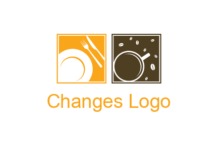 two squares with crockery logo