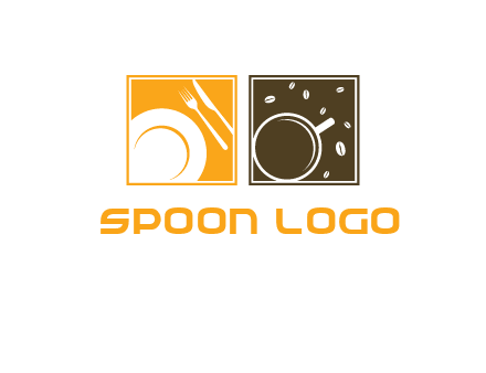 two squares with crockery logo