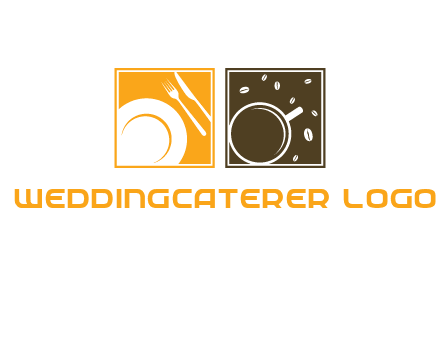 two squares with crockery logo