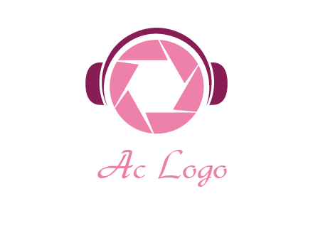 shutter with headphones photography logo