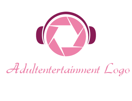 shutter with headphones photography logo