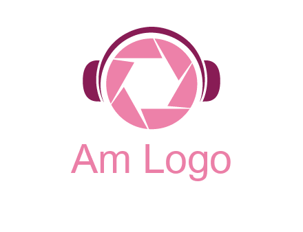 shutter with headphones photography logo