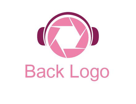 shutter with headphones photography logo