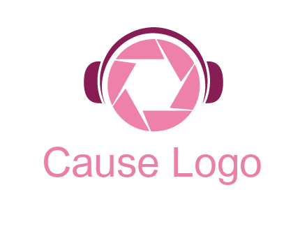 shutter with headphones photography logo