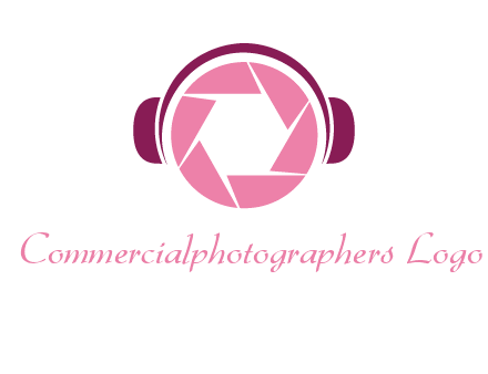 shutter with headphones photography logo