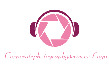 shutter with headphones photography logo