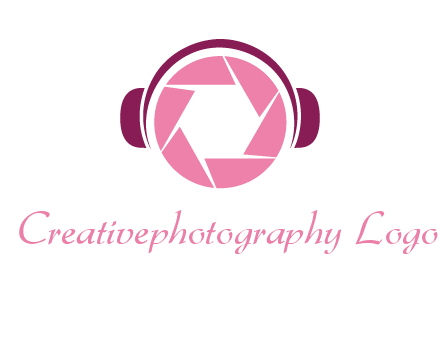 shutter with headphones photography logo