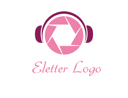 shutter with headphones photography logo