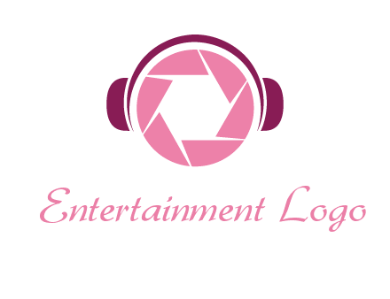 shutter with headphones photography logo