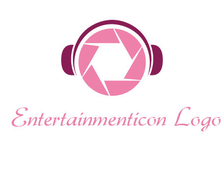 shutter with headphones photography logo