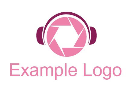 shutter with headphones photography logo