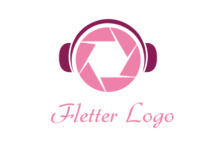 shutter with headphones photography logo