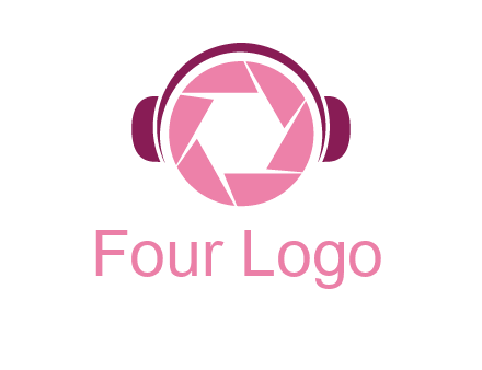 shutter with headphones photography logo