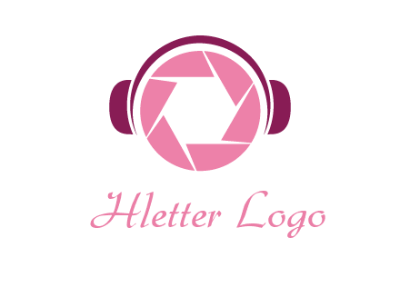 shutter with headphones photography logo