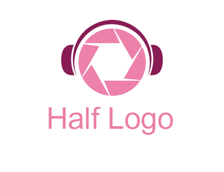 shutter with headphones photography logo