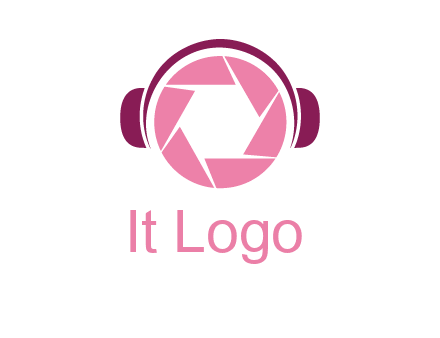 shutter with headphones photography logo