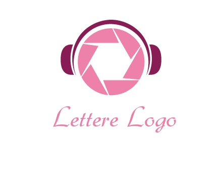 shutter with headphones photography logo