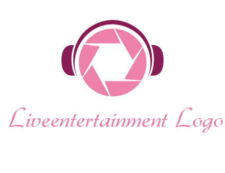 shutter with headphones photography logo
