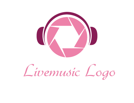shutter with headphones photography logo