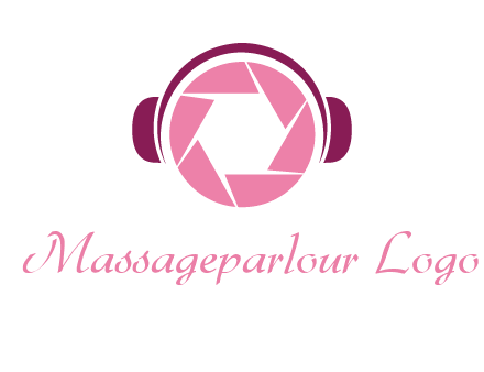 shutter with headphones photography logo