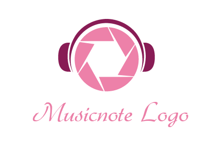 shutter with headphones photography logo