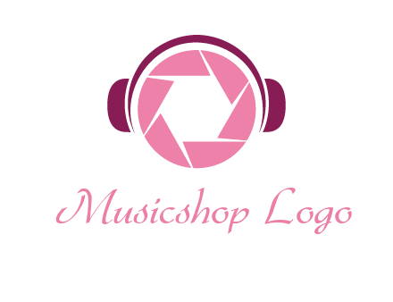 shutter with headphones photography logo