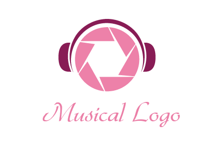 shutter with headphones photography logo