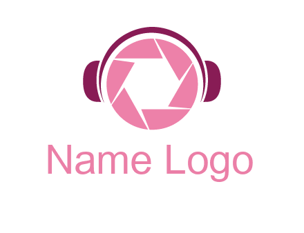 shutter with headphones photography logo