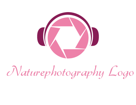 shutter with headphones photography logo