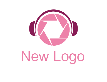 shutter with headphones photography logo