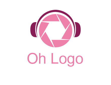 shutter with headphones photography logo
