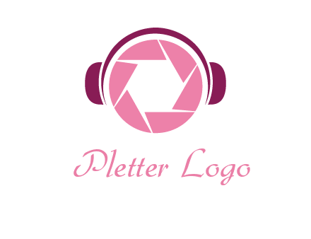 shutter with headphones photography logo