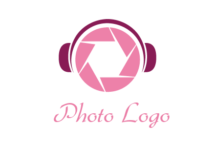 shutter with headphones photography logo