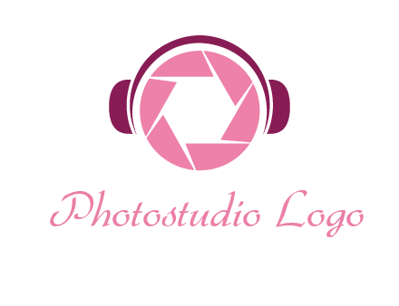 shutter with headphones photography logo