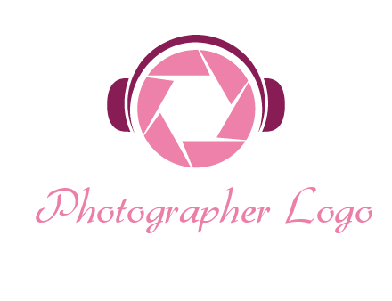 shutter with headphones photography logo