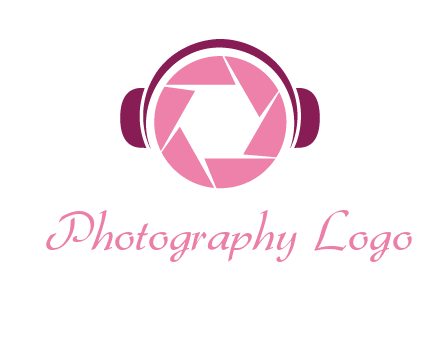 shutter with headphones photography logo