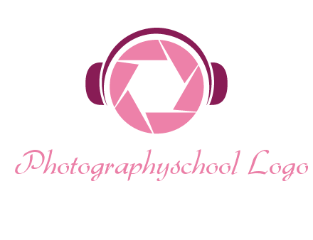 shutter with headphones photography logo