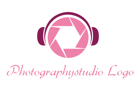 shutter with headphones photography logo