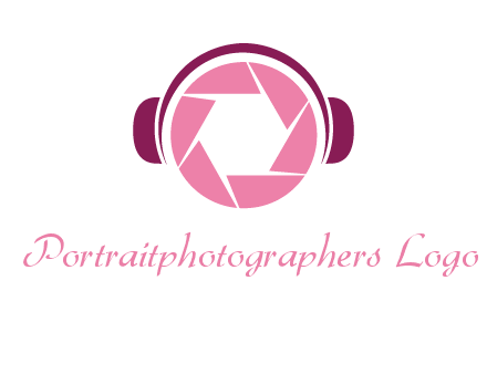 shutter with headphones photography logo