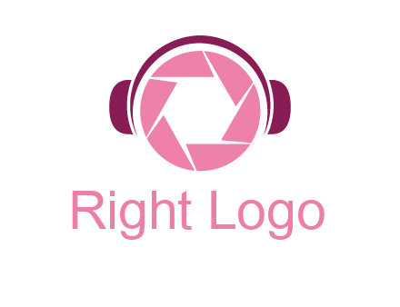 shutter with headphones photography logo