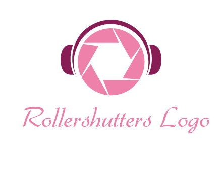 shutter with headphones photography logo