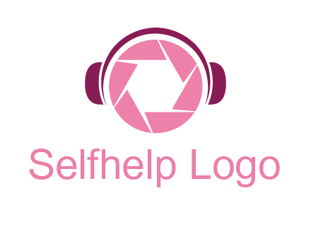 shutter with headphones photography logo